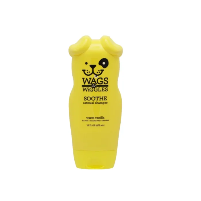 Shampoo Wags & Wiggles De Avena Natural Para Aliviar La Picazon Y Humectar  El Pelaje Seco. 473 mL