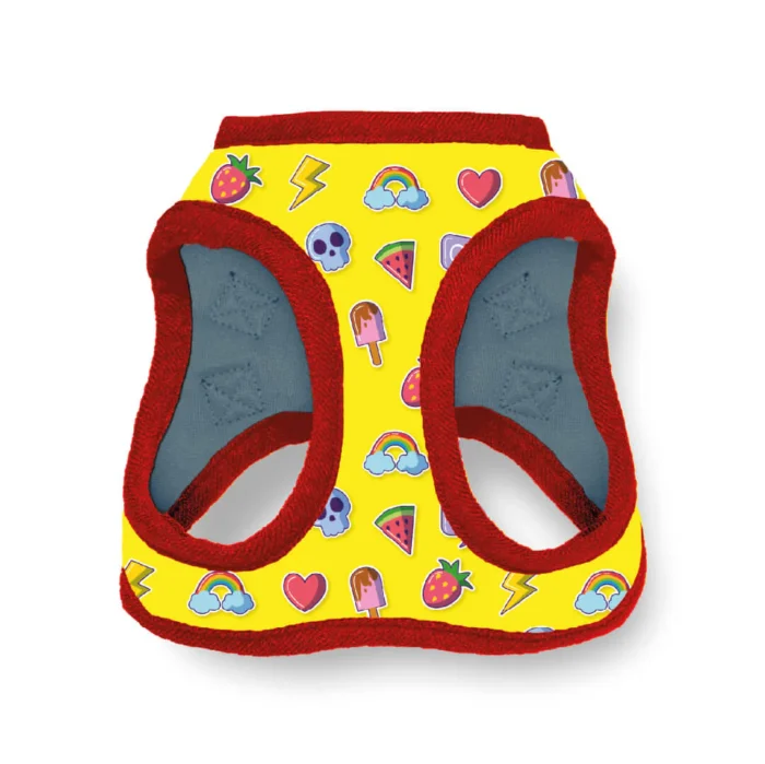 Pechera Para Perro Con Diseños Divertidos Full Print, De Fácil Transpiración y Muy Cómoda. Color Amarillo por Jack Pet