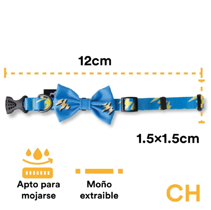03_3e749d49-9b6d-44a8-87ea-6a467a89fb44_1800x1800 Collar Con Moño Para Perro Jack Pet Style Con Cintilla Reforzada, Costuras De Refuerzo En Forma De Zigzag Y Herraje De Acero Reforzado Con Punto De Soldadura. Color Celeste.