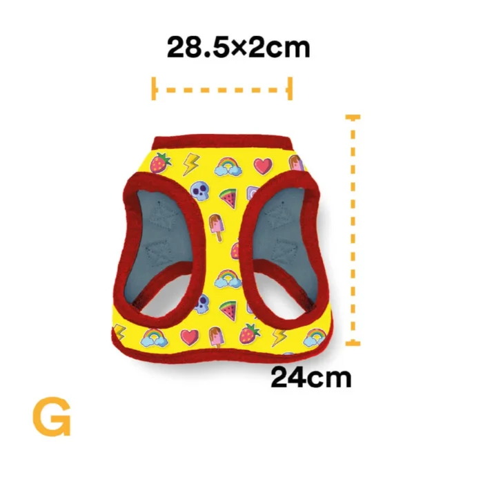 Pechera Para Perro Con Diseños Divertidos Full Print, De Fácil Transpiración y Muy Cómoda. Color Amarillo por Jack Pet