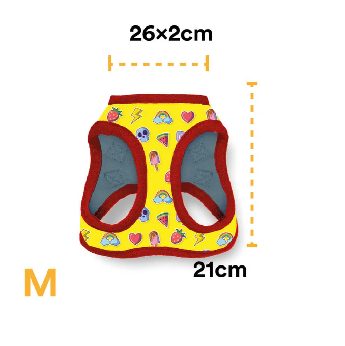 Pechera Para Perro Con Diseños Divertidos Full Print, De Fácil Transpiración y Muy Cómoda. Color Amarillo por Jack Pet