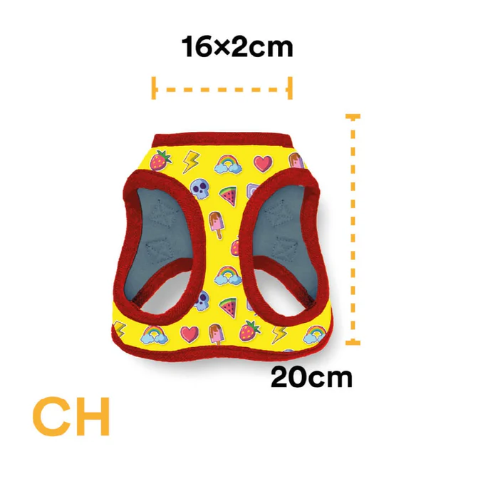 Pechera Para Perro Con Diseños Divertidos Full Print, De Fácil Transpiración y Muy Cómoda. Color Amarillo por Jack Pet