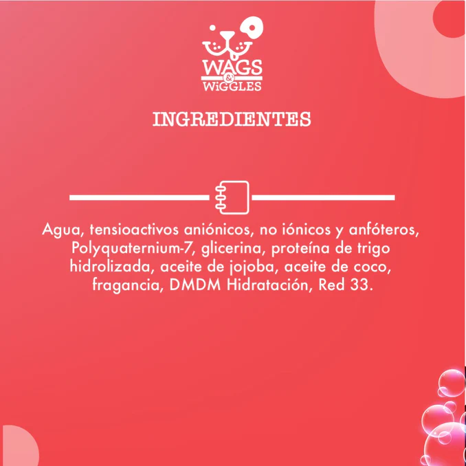 Shampoo Y Acondicionador 2 En 1 Para Perro Wags & Wiggles, Aroma Sandia Fresca. 473 mL