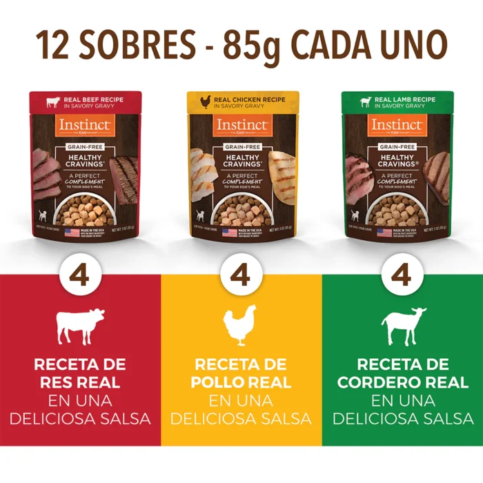 Alimento Healthy Cravings Para Perro, Pack 12 sobres de 85 g