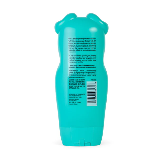 Shampoo Hipoalergenico Wags & Wiggles para perro, eliminando los malos olores. 473 mL