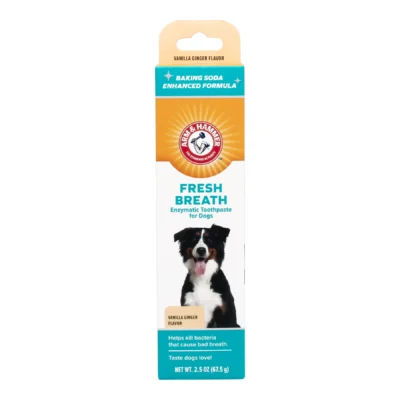 FFP5715_ArmHammer_FreshBreathToothpaste_VanillaGinger_Bsc01_1800x1800 Arm & Hammer Pasta Dental para Perro Sabor Vainilla con Bicarbonato de Sodio, Elimina Mal Olor, 1pza