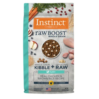 Instinct Raw Boost de Pollo con Granos y Arroz Integral para Cachorros