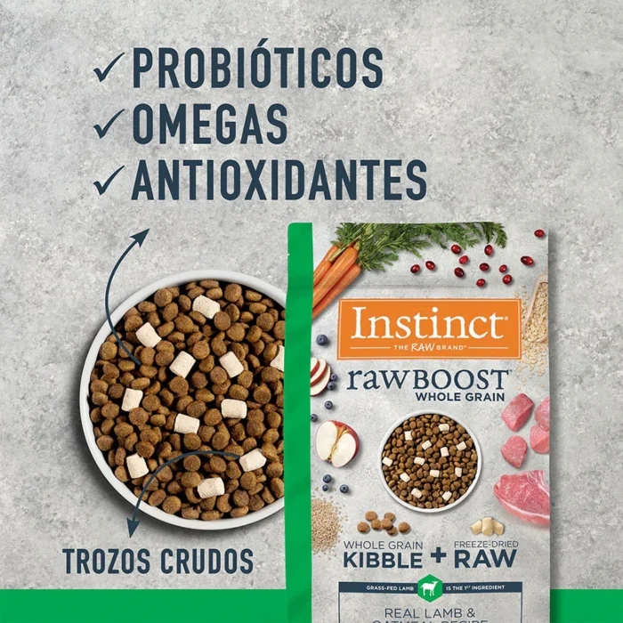 Instinct Raw Boost de Cordero con Granos y Avena para Perros