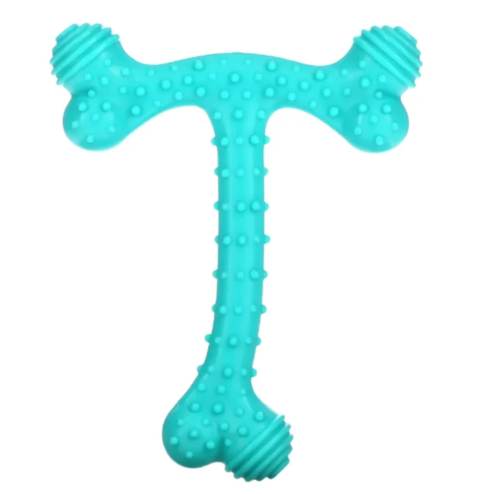 Arm & Hammer Juguete para Perro en forma de T-Bone, Limpia dientes, Sabor Mantequilla de Maní. 1pz