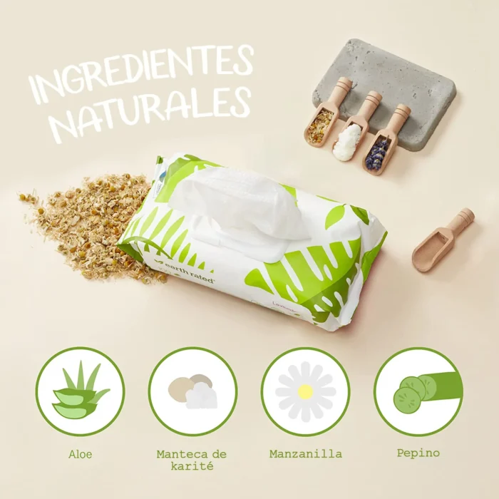 Toallitas Humedas, Hipoalergenicas y Libres de Parabenos, Aroma Lavanda con 100 pzs