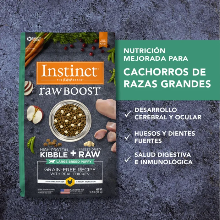 Instinct Raw Boost Cachorros Razas Grandes